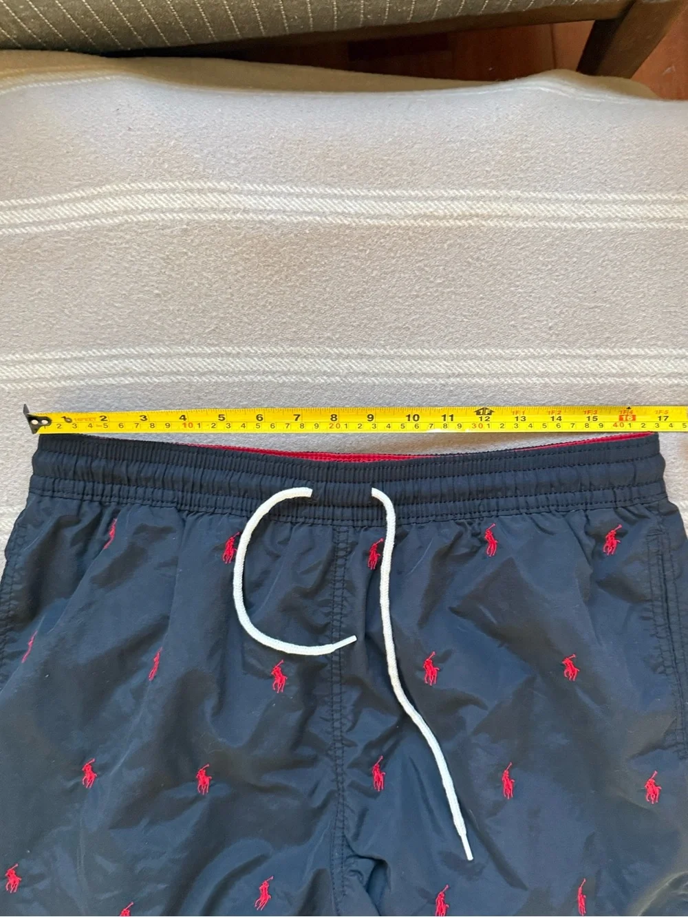 Polo Ralph Lauren Traveler Swim Trunks XL Navy Red Pony
